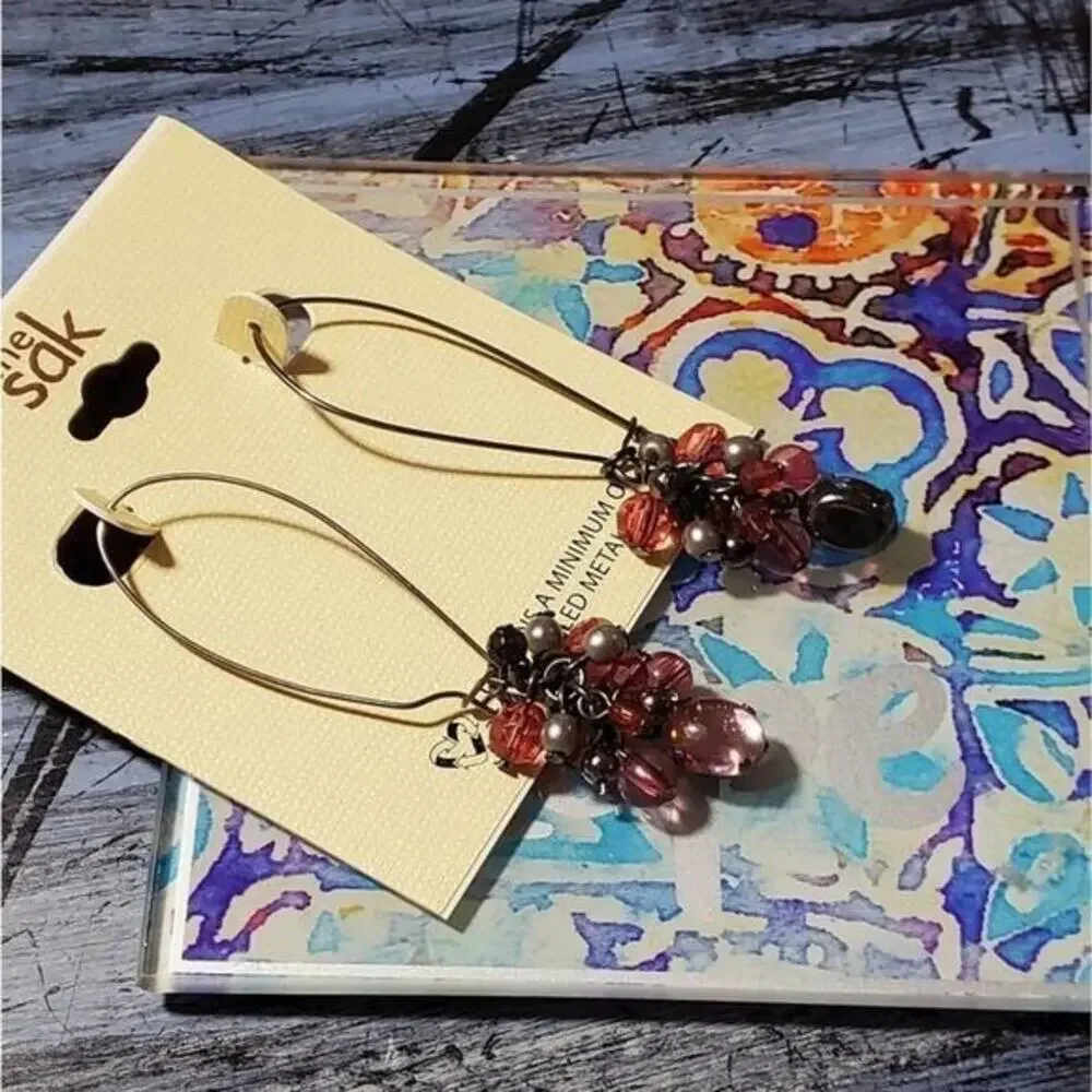 NEW the Sak jeweled chandelier earrings‎